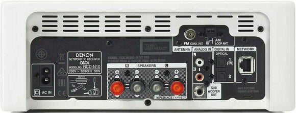 Hi-Fi Kombinirani predvajalnik Denon RCD-N10 White - 3