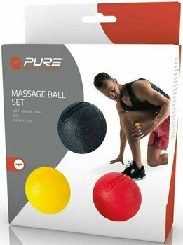 Massagerolle Pure 2 Improve Massage Balls Set Black/Red/Yellow Massagerolle - 5