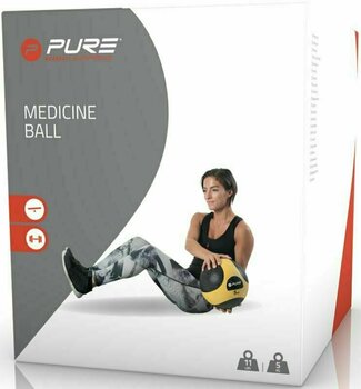 Εξοπλισμός Γυμναστικής Pure 2 Improve Medicine Ball Κίτρινο 5 kg Εξοπλισμός Γυμναστικής - 2