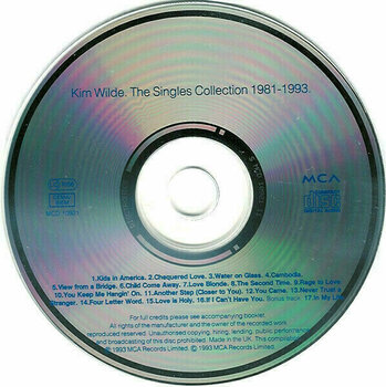 Music CD Kim Wilde - Singles Collection 81-'93 (CD) - 2