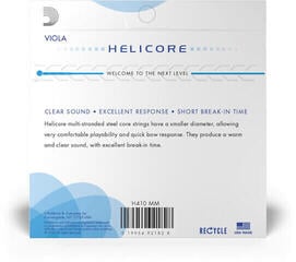 Struny do altówek D'Addario H410 MM Helicore Vla Set Medium Med Struny do altówek - 1