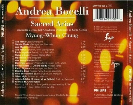 CD de música Andrea Bocelli - Sacred Arias (CD) - 2