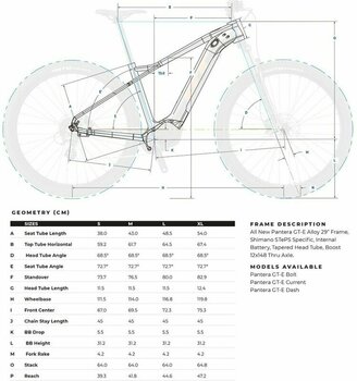 Mountain bicicletta elettrica GT E-Pantera Current Shimano Altus RD-M2000 1x9 Nero M - 3