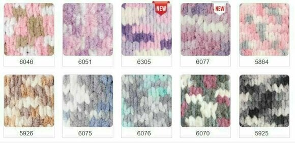 Fios para tricotar Alize Puffy Color 5924 - 3