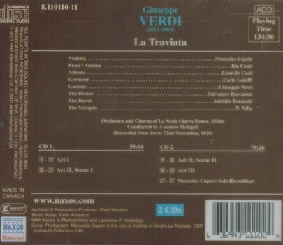 Music CD Giuseppe Verdi - La Traviata - Complete (2 CD) - 2