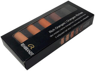 Trockenes Pastell Rembrandt Soft Pastels Trockenpastellset Rich Oranges 5 Stck - 1
