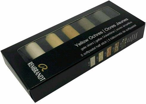 Suchý pastel Rembrandt Soft Pastels Sada suchých pastelů Yellow Ochres 5 ks - 2
