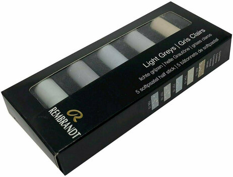 Pastel uscat Rembrandt Soft Pastels Set de pasteluri uscate Light Greys 5 Bucăți - 2