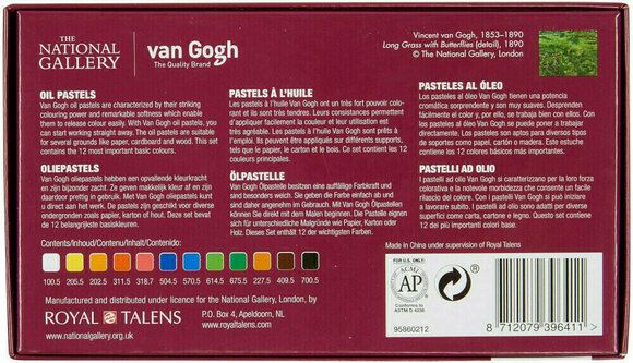 Oljni pastel Van Gogh The National Gallery Oil Pastel Set Komplet oljnih pastelov 12 kos - 2