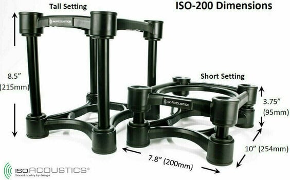 Suporte para monitores de estúdio IsoAcoustics ISO-200 Suporte para monitores de estúdio - 4