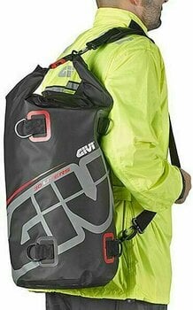 Motorcycle Top Case / Bag Givi EA114GR Waterproof Cylinder Seat Bag 30L Grey Red - 2