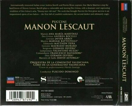 CD de música Andrea Bocelli - Puccini: Manon Lescaut (2 CD) - 2