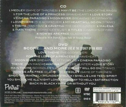 Hudební CD 2Cellos - Score (Deluxe Edition) (CD+DVD) - 2