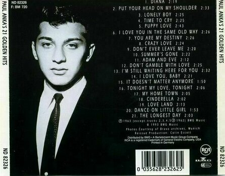 Muziek CD Paul Anka - 21 Golden Hits (CD) - 2