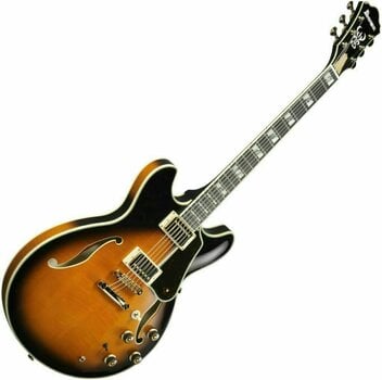 Halvakustisk gitarr Ibanez AS2000-BS Brown Sunburst - 3