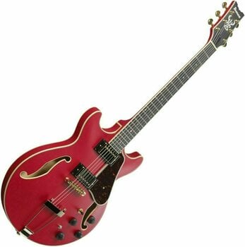 Halvakustisk gitarr Ibanez AMH90-CRF Cherry Red - 3