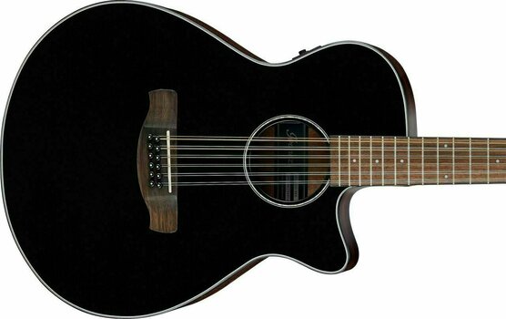 12-snarige elektrisch-akoestische gitaar Ibanez AEG5012-BKH Zwart - 4