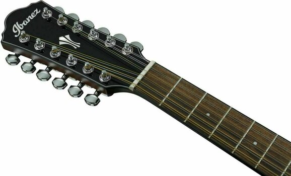 12-snarige elektrisch-akoestische gitaar Ibanez AEG5012-BKH Zwart - 7