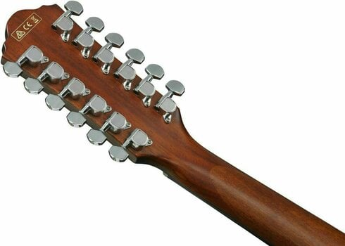 Guitarra eletroacústica de 12 cordas Ibanez AEG5012-BKH Preto - 8