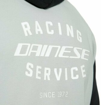 Sweatshirt Dainese Racing Service Full-Zip Glacier Gray/Black S Sweatshirt - 4