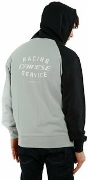 Sweatshirt Dainese Racing Service Full-Zip Glacier Gray/Black S Sweatshirt - 8