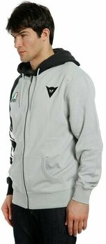 Sweatshirt Dainese Racing Service Full-Zip Glacier Gray/Black M Sweatshirt - 5