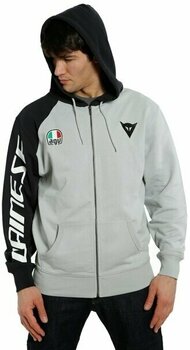 Sweatshirt Dainese Racing Service Full-Zip Glacier Gray/Black M Sweatshirt - 7