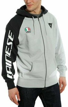 Sweater Dainese Racing Service Full-Zip Glacier Gray/Black XL Sweater - 6