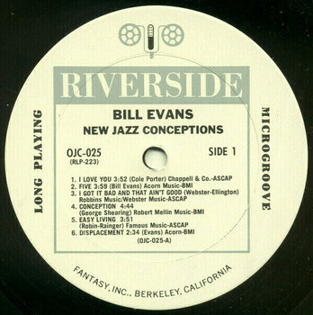 Vinyl Record Bill Evans - New Jazz Conceptions (LP) - 3