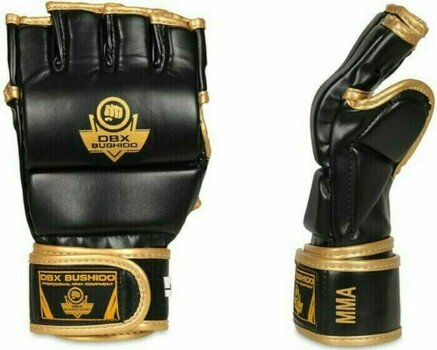 Boxerské a MMA rukavice DBX Bushido E1v8 MMA Čierna-Zlatá L - 2