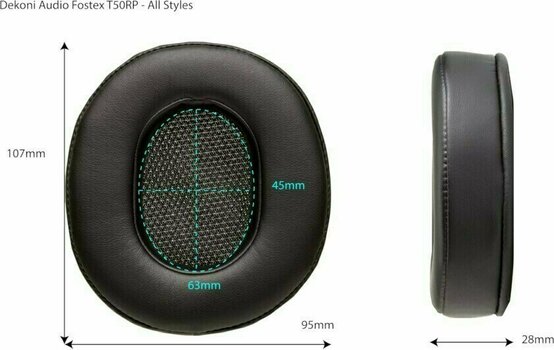 Korvatyynyt kuulokkeille Dekoni Audio EPZ-T50RP-PL Korvatyynyt kuulokkeille  T50RP Series Musta - 8