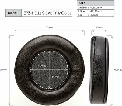 Oreillettes pour casque Earpadz by Dekoni Audio EPZ-HDJ2K-VL Oreillettes pour casque 2 pcs - 8