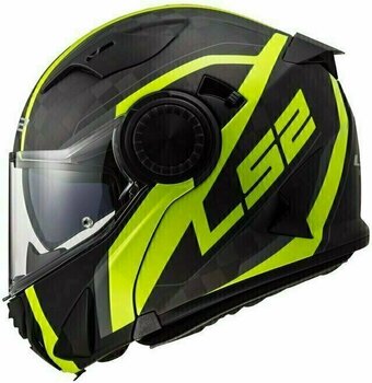 Helmet LS2 FF313 Vortex Carbon Matt Carbon Gloss H-V Yellow L Helmet - 2