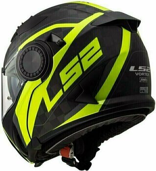 Helmet LS2 FF313 Vortex Carbon Matt Carbon Gloss H-V Yellow L Helmet - 4