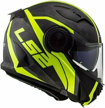 Helmet LS2 FF313 Vortex Carbon Matt Carbon Gloss H-V Yellow L Helmet - 8
