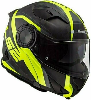 Helmet LS2 FF313 Vortex Carbon Matt Carbon Gloss H-V Yellow L Helmet - 10