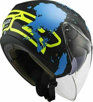 Helmet LS2 OF573 Twister II Xover Matt Black Blue S Helmet - 6