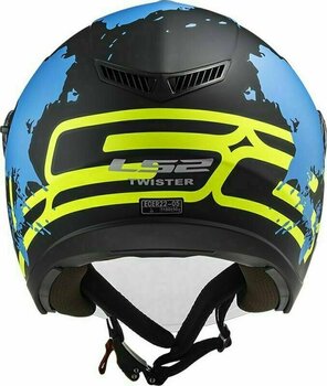 Helmet LS2 OF573 Twister II Xover Matt Black Blue XL Helmet - 4