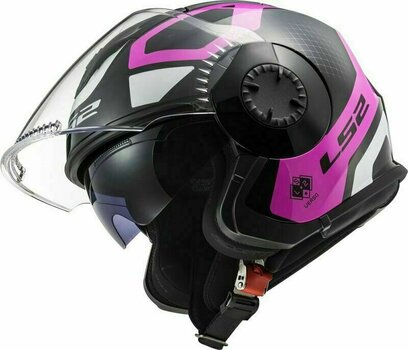 Helmet LS2 OF570 Verso Marker Matt Black Violet M Helmet - 3