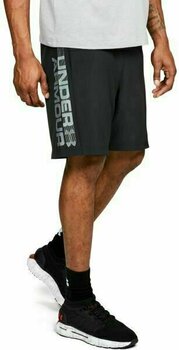Fitness spodnie Under Armour Woven Wordmark Black/Zinc Gray M Fitness spodnie - 3