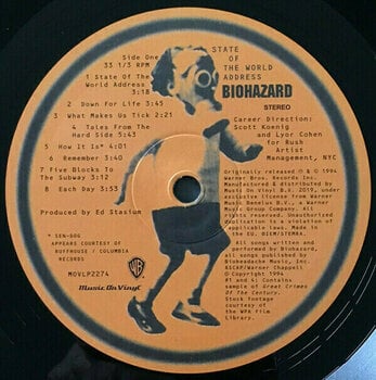 Vinyl Record Biohazard - State of the World Address (LP) - 2
