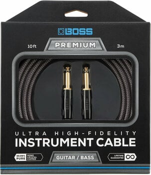 Instrument Cable Boss BIC-P10 Black 3 m Straight - Straight - 2