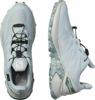 Womens Outdoor Shoes Salomon Supercross Blast GTX W Arctic Ice/Lunar Rock/Stormy Weather 37 1/3 Womens Outdoor Shoes - 6