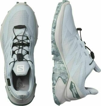 Womens Outdoor Shoes Salomon Supercross Blast GTX W Arctic Ice/Lunar Rock/Stormy Weather 40 Womens Outdoor Shoes - 6