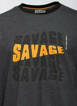 Camiseta de manga corta Savage Gear Camiseta de manga corta Simply Savage Logo Tee Dark Grey Melange L - 2