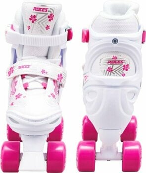 Double Row Roller Skates Roces Quaddy 3.0 White/Pink 34-37 Double Row Roller Skates - 3