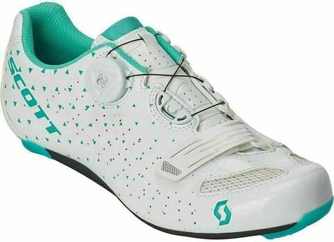 Women cycling shoes Scott Road Comp BOA Women's Gloss White/Turquoise Blue Women cycling shoes (Pre-owned) - 4