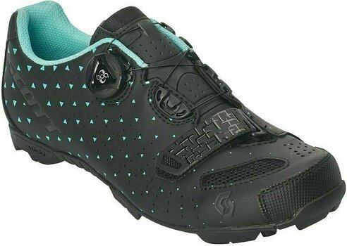 Chaussures de cyclisme pour femmes Scott MTB Comp BOA Matt Black/Turquoise Blue 38 Chaussures de cyclisme pour femmes - 2