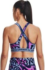 Фитнес бельо Under Armour Women's Armour Mid Crossback Printed Sports Bra Mineral Blue/Midnight Navy XS Фитнес бельо - 1