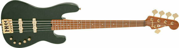 5-saitiger E-Bass, 5-Saiter E-Bass Charvel Pro-Mod San Dimas Bass JJ V MN Lambo Green Metallic - 5